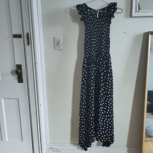 Free People Black and White Polka Dot Maxi Dress